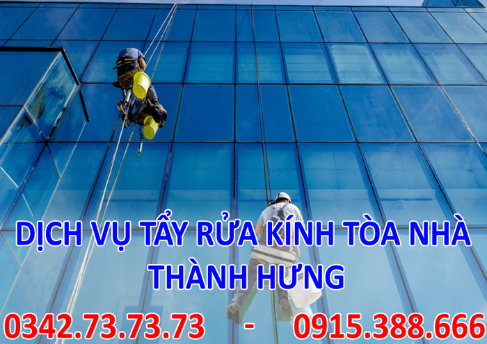 Dịch vụ tẩy rửa kính tòa nhà tại Hà Nội