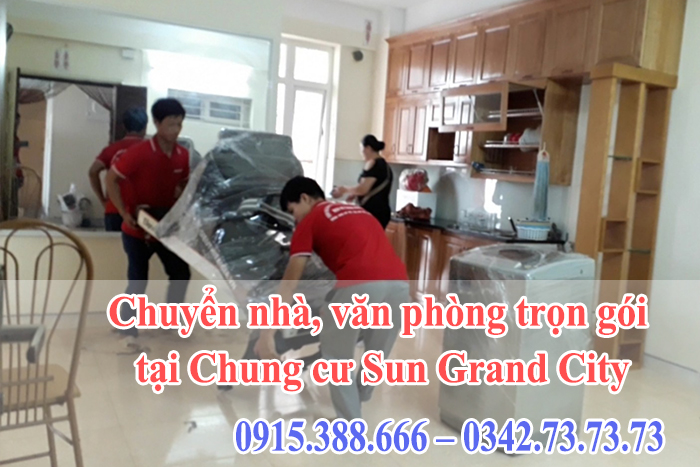 Chuyển văn phòng trọn gói tại Chung cư Sun Grand City